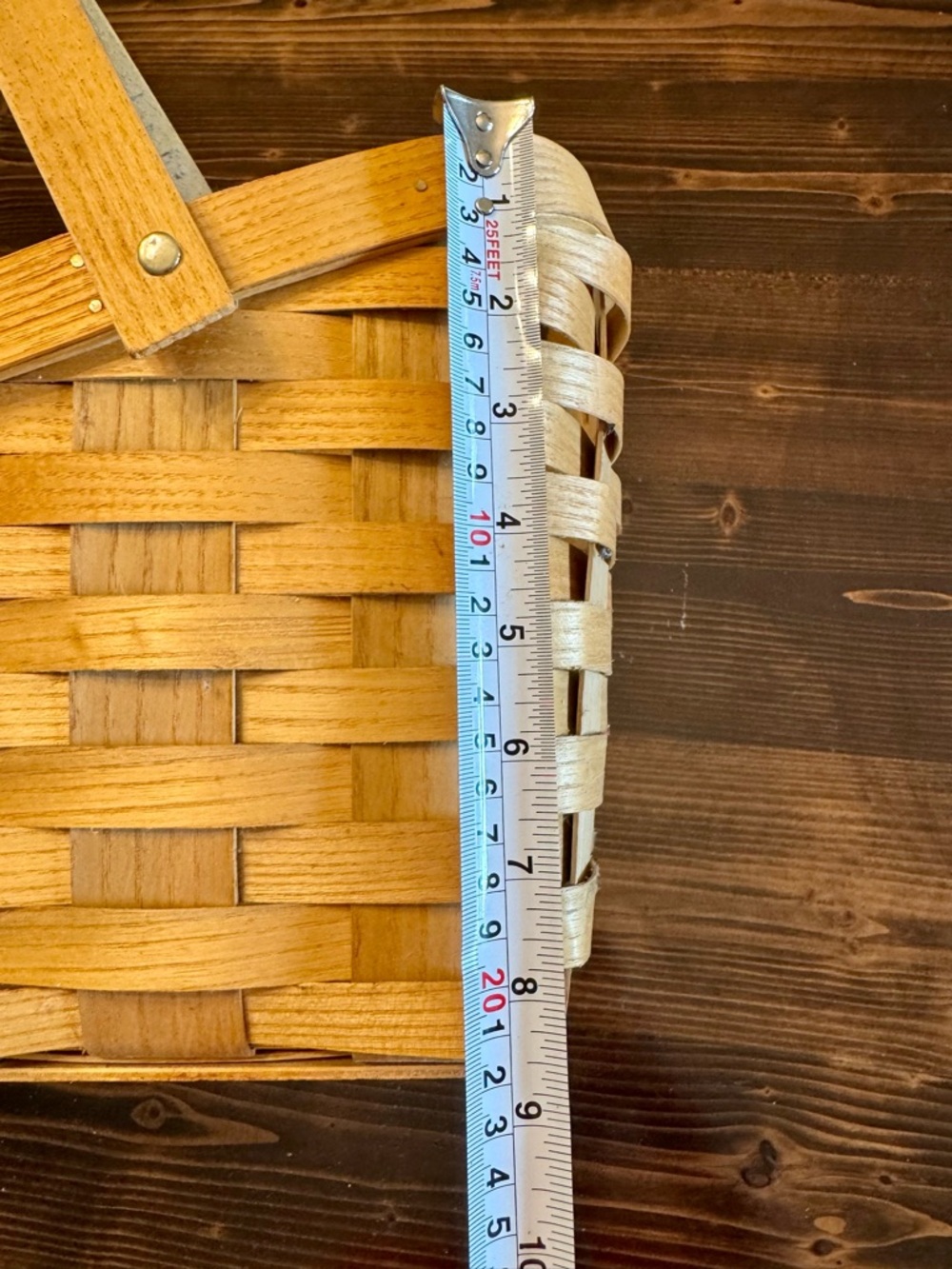 Vintage Peterboro Basket Co. Large Handled Slanted Vegetable Basket - Picture 7 of 9